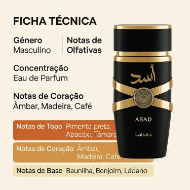 Imagem de Perfume Árabe Asad Intense Cítrico Frutal 100ml