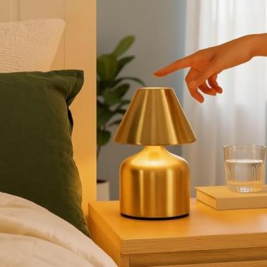 Imagem de Mini Luminária de Mesa com USB, 3 Níveis de Iluminação, Recarregável, Portátil, 17,5cm x 9cm, Plástico, Branco Frio/Quente/Misto, Cabo USB Incluso