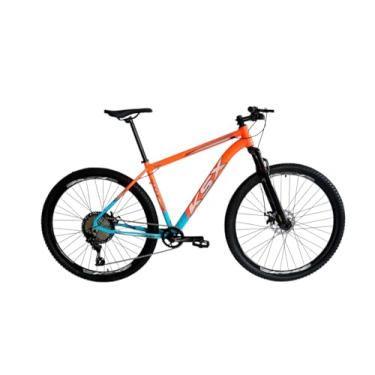 Imagem de Bicicleta Bike Aro 29 MTB Aluminio KSX SD7 12V Marchas Index Cabeamento Interno (AZUL C/LARANJA (ADS BRANCO), 19)