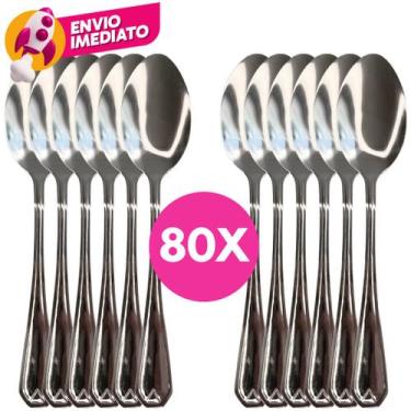 Imagem de Jogo Colher Sopa de Mesa Aço Inox Premium Talher Cozinha Restaurante B