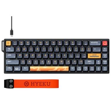 Imagem de HYEKU K22 MAGSPEED 65% Wired Mechanical Gaming Keyboard, Rapid Trigger Keyboard with Adjustable Actuation, Hall Effect Magnetic Switch, Hot-Swappable, 16.8M RGB Backlit, 8000Hz Polling Rate(Fire)