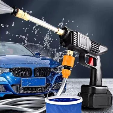 Imagem de Lavadora De Alta Pressão Sem Fio P- Uso Doméstico Ideal P- Carros, Limpeza E Jardim