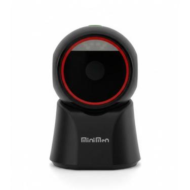 Imagem de Leitor de Código de Barras de Mesa Fixo Redondo Automático 1D 2D USB P