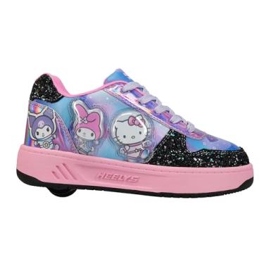 Imagem de HEELYS Tênis feminino Kama Hkc (criança pequena/adulto) com salto com rodas, Preto/Rosa/Lilás, 18