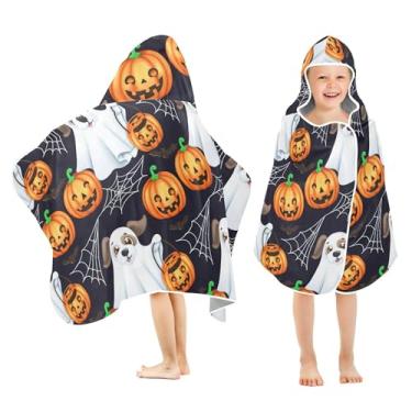 Imagem de Burbuja Dog Boo Toalha de banho com capuz para crianças, toalha de praia de pelúcia macia absorvente para meninas e meninos 3-10 anos, 61 x 127 cm