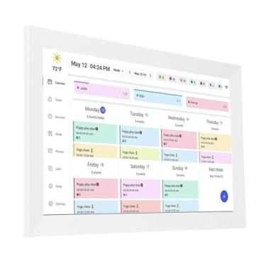 Imagem de RiToEasysports Calendário Digital, Planejador de Parede de 15,6 Polegadas WiFi Smart Touchscreen Tela Interativa Suporte para Mesa de Parede Controle de APP 32 GB Sincronização Bidirecional Com
