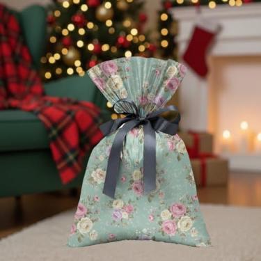 Imagem de 5 Sacos Presente Médio Sortido Embalagem Estampas Flores 30x44