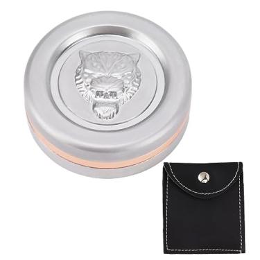 Imagem de Ainoli 3 camadas push slider moeda brinquedo metal em forma redonda magnética ansiedade alívio slider jogos com armazenamento saco prata