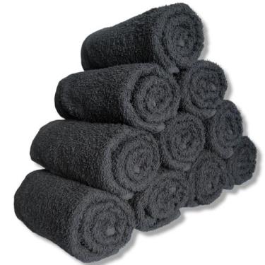 Imagem de Kit 10 Toalhas para Salão de Beleza Barbearia - AMABILE, Preto