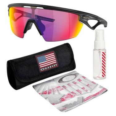Imagem de OAKLEY Óculos de sol SPHAERA OO9403 formato retangular com kit oficial de óculos, Armação preta fosca | Prizm Road Lens