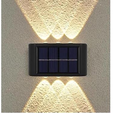 Imagem de LumináRia Led Solar Para Exterior - Proporciona Até 12 Horas De IluminaçãO, Adequada Para Jardins, PáTios, Varandas E Fachadas De EdifíCios.(8 Arandelas (4 Caixas),6 lâmpadas de LED)