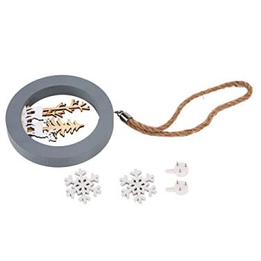 Imagem de SIWOTED Artesanato de madeira em formato de alce enfeites de Natal DIY interessante decoração de arte de parede para presente de feriado