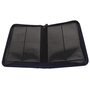 Imagem de KIMISS Pasta de Cartões Colecionáveis ​​com 4 Bolsos - Comporta até 160 Cartões - Couro PU e Malha PP Livro de Armazenamento de Fotográficos para Colecionadores (#2)