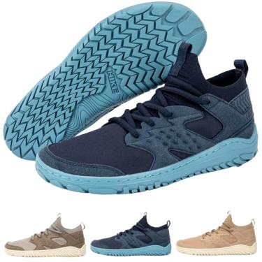 Imagem de HIKE Sierra Peak – Botas de caminhada descalço de corte médio – homens e mulheres | Sapatos de caminhada com bico largo de queda zero para terrenos acidentados | Botas naturais para uso ao ar livre