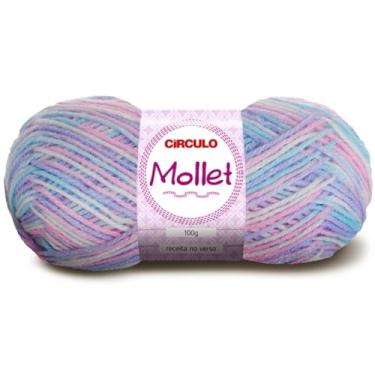 Imagem de Fio Mollet Círculo 100g 200m Lã Acrílica Tricô Crochê Artesanato Touca Cachecol Inverno Novelo (9490# - CARROSSEL)
