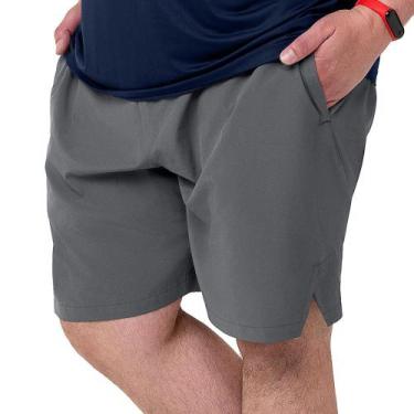 Imagem de Bermuda Zee Rucci Fitness  Masculina Plus Size, Ls chumbo, G2