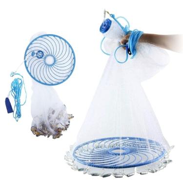 Imagem de Tarrafa Chinesa Rede Pesca Multifilamento Pescaria Lambari Robalo Camarao Ciriguejo 