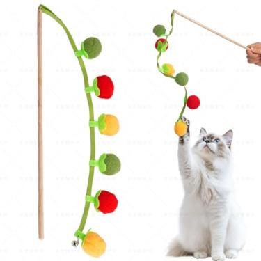 Imagem de MEOWSAN Brinquedo durável para gatos de tomate para gatos internos com sino interativo e mola para gatinhos e gatos adultos