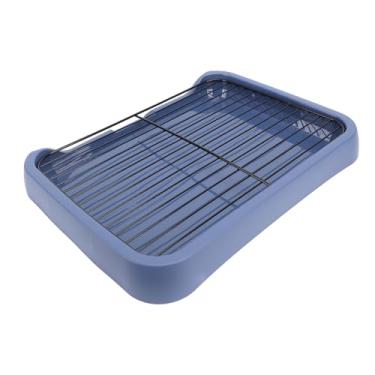 Imagem de Acouto Bandeja de Suporte para Penico para Cães - Bandeja para Penico para Cães Removível para Treinamento Interno de Vaso Sanitário Portátil Suporte para para Cachorros Com Grade Pequenos e Médios