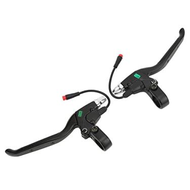 Imagem de Luocute Alavanca de Freio para Scooter Elétrica, 1 par de Alça de Freio Esquerda e Direita Em Liga de Alumínio Com Conector à Prova de água de 2 Pinos para Scooter Elétrica de 10