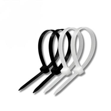 Imagem de Kit 100 Cintas Plasticas Abracadeira Nylon Enforca Gato Preto/Branco - Várias Medidas (PRETO,3,6x250mm)