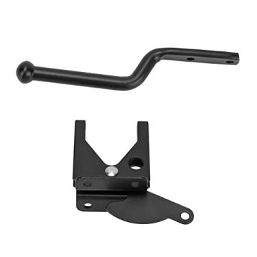 Imagem de GLOGLOW Trava de Ferrolho de Fechadura de Porta Preta, Fecho de Segurança de Aço Carbono, Fácil Instalação, Bom para Portões e Armários, Tamanho 5,7x0,6x1,2in
