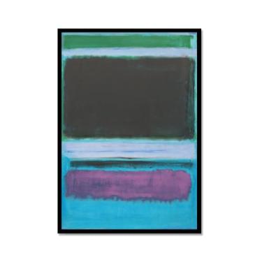 Imagem de Pôster de arte de parede vintage Mark Rothko arte moderna abstrata blocos de cores minimalista pintura em tela impressão sala de estar decoração de casa (SKU17,20,3x30,5 cm = (20x30 cm), moldura de