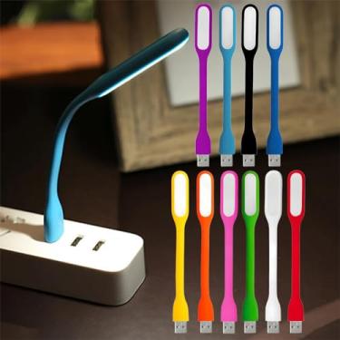 Imagem de Pacote com 2 mini luzes USB para teclado – luz LED para laptop, luz noturna USB flexível para notebook, lâmpada de leitura de livro pescoço de ganso ajustável, fonte de iluminação LED portátil para