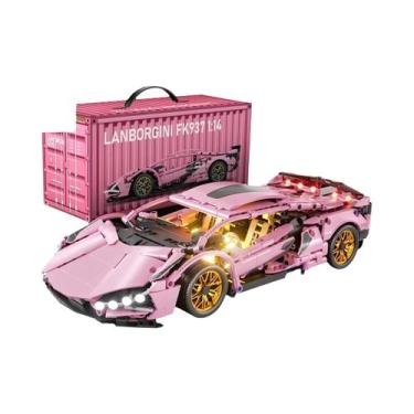 Imagem de Blocos De Montar De Veículo Super Rosa Para Crianças, Brinquedos De Ca