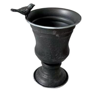 Imagem de Generic Vaso de flores, floreira, vaso para plantas, decoração de exterior, enfeite, organizador, escultura, recipiente para plantas, floreira para mesa, Cinza Escuro