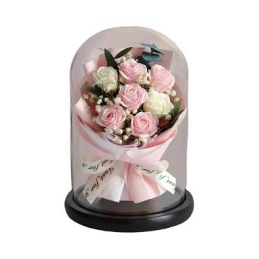 Imagem de Rosa Eterna Real Em Domo De Vidro Para Presentes De Dia Dos Namorados,