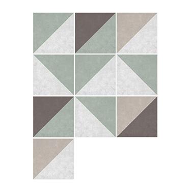 Imagem de 10 Peças Conjunto Adesivos de Parede Autoadesivos para Azulejos Removíveis Decalques Artísticos Decoração Casa Cozinha Banheiro Proteção Adesivo Fácil