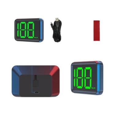 Imagem de Velocímetro GPS HUD X1 Com Fonte Grande Branca E Verde KM/H Para Todos