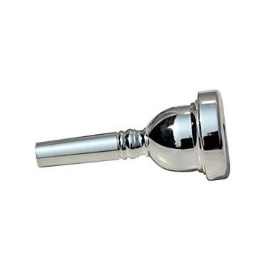 Imagem de Bocal de trombone banhado a prata de 16 cm, copo médio-grande, latão, 4,5 polegadas (M-6 1/2AL SL)