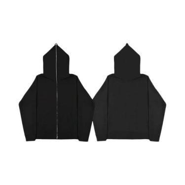 Imagem de Moletom Unissex De Fleece Polar Com Capuz E Zíper Completo Para Outono