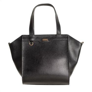 Imagem de Bolsa Casual Preta Texturizada Dm Obsession, Preto, UN