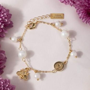 Imagem de Pulseira Feminina Pérolas Honey - Fabiana Haverroth
