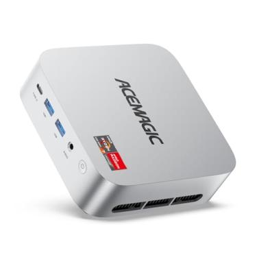 Imagem de ACEMAGIC Mini PC para jogos AMD Ryzen 7 6800H 11 Pro (até 4,7 GHz) 16GB RAM 512GB SSD, Radeon 680M Triple 4K Display Mini Computadores Desktop Micro PC pequeno para jogos/escritório 3.2Tipo-C/LAN 2.5G