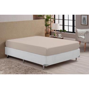 Imagem de Lençol Queen Avulso Com Elástico 200 Fios Percal 100% Algodão Toque Ma