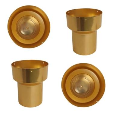 Imagem de Cachepot Aluminio Boca Larga Dourado Anodizado Para Plantas