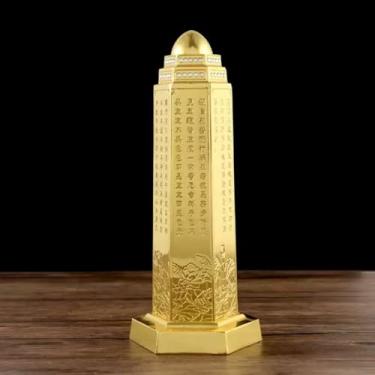 Imagem de FENNYYAR Pagode de liga tradicional para oferta budista, 15,5 cm 15,5 cm, Prajnaparamita Stupa Altar Home Shrine Temple Decor
