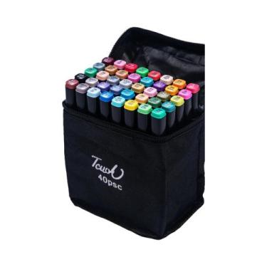 Imagem de Conjunto De Marcadores Artísticos Oleosos De Ponta Dupla Com 80 Cores 