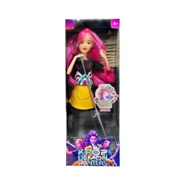 Imagem de Boneco De Vinil Anime KPop Demon Hunters Rumi Mira Zoi Com Máscara, Pr