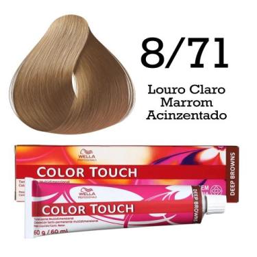 Imagem de Tonalizante Color Touch 8.71 Louro Claro Marrom Acinzentado  Wella Pro