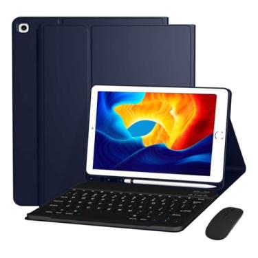 Imagem de Kit Capa para Samsung Tab S7 Fe/S8 Plus/S7 Plus: Capa para Tablet + Teclado Removível + Mouse