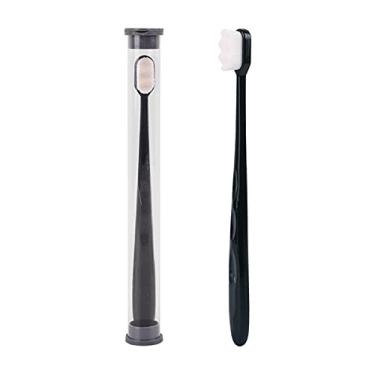 Imagem de Escova de Dentes Suave Micro 10000 Fio Dental Ultra Adulto Limpeza para Sensíveis Cuidado Bucal Cabo Pequeno Flexível PP Moldagem Integral Higiênica