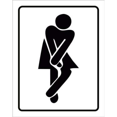 Imagem de Placa De Banheiro Feminino Apertado 36X46