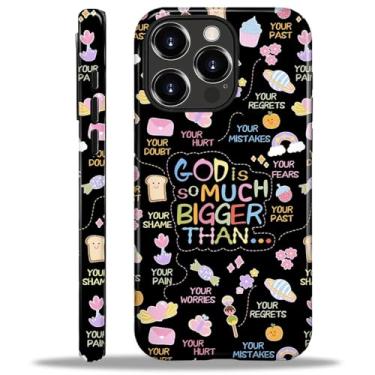 Imagem de ANLUN STORE Capa para iPhone 16 Pro Max, proteção dupla híbrida TPU macio + policarbonato rígido à prova de choque capa protetora antiarranhões e fina para homens e mulheres, capa fofa com slogan