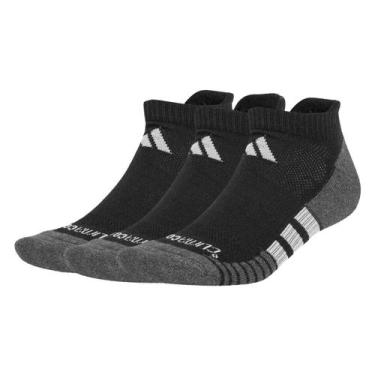 Imagem de Kit Meia Adidas Casual Sport Cano Curto - 3 Pares, Preto, 43/45