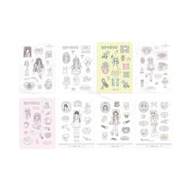 Imagem de Adesivos Coração Leitoso Para Meninas, Decoração DIY Para Diário E Cel